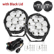 AUXBEAM ไฟไฟสปอตขับรถ7แอลอีดีกลมพร้อมสายรัดสำหรับรถกระบะออฟโรดรถATV รถUTV รถ SUV