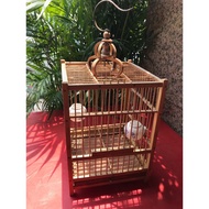 Malaysia Stock Sangkar Bamboo Decoration Bamboo Cage Small Bird Cage Wood Cage Sangkar Kayu Burung Sangkar Segi Empat sangkar burung