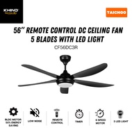 Khind 56” Remote Control Ceiling Fan Black with LED Light (BLDC Motor) CF56DC3RL