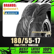TAYAR 180/55-17, 180/55ZR17, 180/55R17 CONTINENTAL CONTI-MOTION/MICHELIN PILOT STREET/ROAD 6/GT TUBE