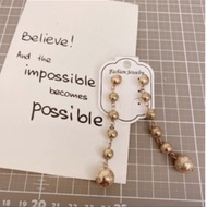 Golden Bead String/Metal Ball String/Earrings