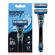 Dorco Pace 7 II Fresh Razor Kit + 2 Spare Blades - 7-Blade Precision Shaving System for Men