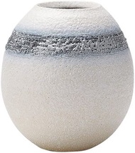 Maru Ikao Shigaraki-Baked花瓶白色銀圈