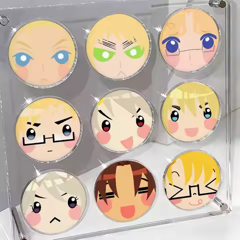 Face H-Hetalia Badges Tinplate Soft Button Pin Brooch Metal Badge Custom Jewelry Accessories Hat Bag