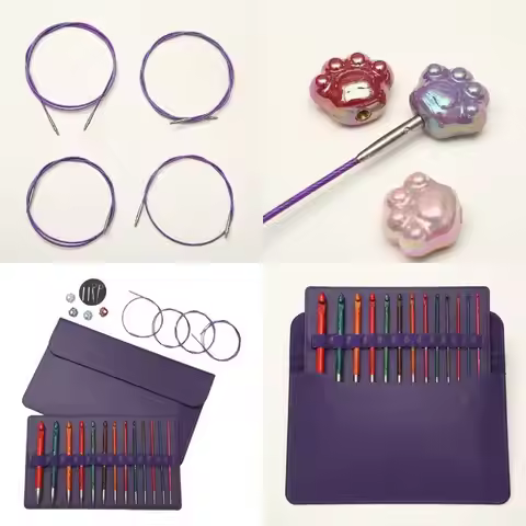 QX2E Afghan Tunisian Interchangeable Crochet Hook Carpet Crochet Hook Set 3.5mm-12.0mm Tunisian Croc