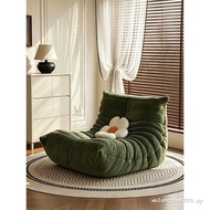Caterpillar Sofa togo Casual Retro Chenille Single Lazy Sofa Chair Living Room Reclining Bed Reclini