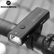 ROCKBROS ไฟจักรยาน2000MAh USB ชาร์จไฟจักรยานชุดไฟหน้ารถจักรยานไฟหน้าอลูมิเนียม IPX6กันน้ำเครื่องประดับโคมไฟขี่จักรยาน