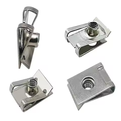 10Pcs M4 M5 M6 M8 U Type Clips Car Steel Reed Nuts Bolts With Thread 8mm 5mm 6mm 4mm Reed Nuts For M