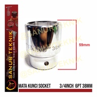 MATA Socket Wrench Bit Socket/ TEKIRO 3/4" 3/4 inch 3/4in DR 6 PT 38 MM (38MM)
