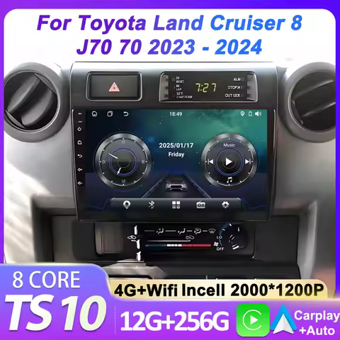 Car Radio Player Carplay Stereo Stereo Head Unit For Toyota Land Cruiser 8 J70 70 2023 - 2024 Wirele