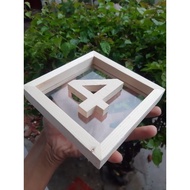 Dutch teak wood house numbers Dutch teak wood letter/s