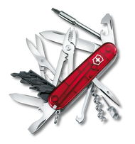 Victorinox มีดพับ มีดพกสำหรับยุคดิจิทัล มีดพกสวิส ที่มี 39 ฟังก์ชัน มีตะไบโลหะและกล่องใส่บิตที่มีบ