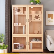 Solid wood home cat villa cat cage indoor cat cabinet cat house cat house cat villa luxury