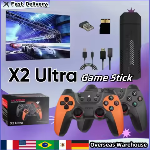 X2 Ultra Retro Video Game Console 4K 3D HD Handheld Game Stick Game Wireless Controller TV Game Play