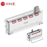 IINE Switch HUB Card Reader, 5-in-1 Game Cards Switcher for Nintendo Switch/OLED, Multiple Card Storage Holder Quick Switching Accessories (5 Slots for Games, 5 for Storage)
