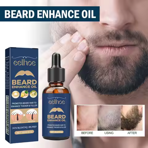 30ml Eelhoe Organic Beard Oil Follicle Activator Strong Roots Nourishing Growth Dense Hair Essence H