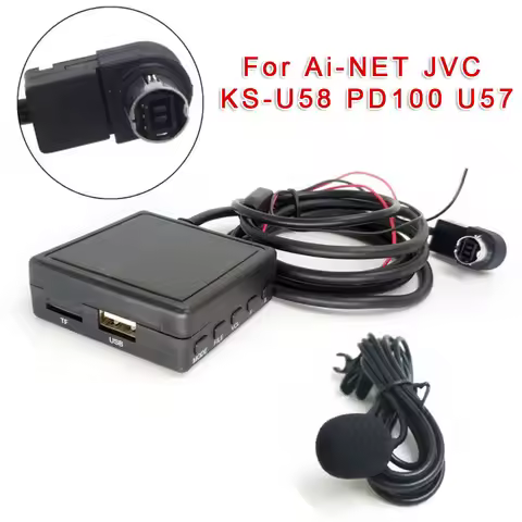 Bluetooth AUX USB Cable Adapter Audio MIC For Alpine Ai-NET JVC KS-U58 PD100 U57