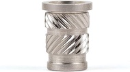 E-Z LOK Threaded Inserts for Plastic, 5/16-18, Straight, Flanged, Stainless Steel Threads, Heat-Stak