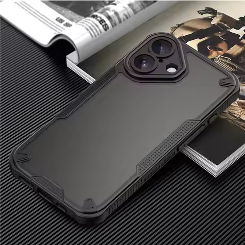 For iPhone 16 Case iPhone 17 Air 16 Pro Max 16e Cover TPU Border Durable Matte Bumper Protective Pho