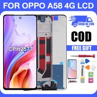 Original LCD with Frame for OPPO A58 4G LCD Display Screen Touch Screen Digitizer Assembly Replacmen