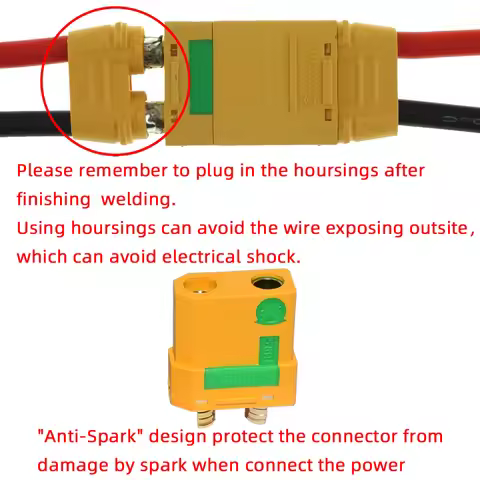 Amass XT90S Connector xt90s anti spark XT90S XT90-S Male Female Motor Adapter for Battery ESC and Ch