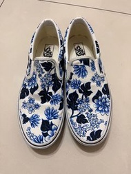 Vans Classic Slip-On 休閒鞋 白藍 花卉 懶人鞋