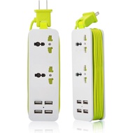 K-century Travel Power Strip Surge Protector with 2 Outlets 4 USB Output 5V 4.2A Output Power Strip 
