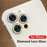 Diamond Camera Lens Protector For iPhone 17Pro/16 15Pro/14 13 12 Pro Max 13 12 Mini Camera Glitter C