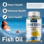 Omega 3 Fish Oil DHA Supplement 1000 mg, with EPA 500 mg, 120 Softgels