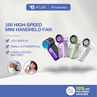ATLAS Mini Fan Portable Handheld Fan USB Rechargeable Turbo Fan with LED Display 100 Speed Adjustmen
