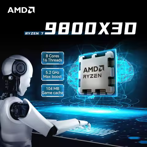 AMD Ryzen 7 9800X3D 8-Core 16-Thread DDR5 Socket AM5 NEW 4.7GHz L3=96M 120W Processor 4NM R7 9800X3D