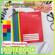 ZOFDA A5 writing notebook YARN grade 1 2 3 notepad Waterproof 80 Sheets Composition Notebook 10Color