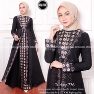 OK - BLACK TURKEY ABAYA MUSLIM DRESS | LUXURY TURKEY ABAYA | EMBROIDERED TURKEY ABAYA | TURKEY 776
