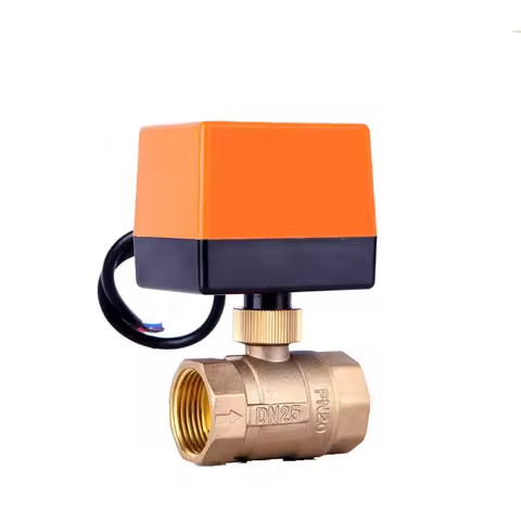 1/2" 3/4" 1" 2" Motorized Ball Valve 220V 12V 24V 3-Wire 2 Point Control Brass Electric Ball Valve