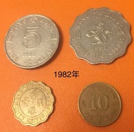 1982年女王頭 1套4枚 硬幣