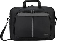 Targus Intellect Slim Slipcase Bag with Durable Water-Resistant Nylon, Two Large Exterior Pockets, Removable Shoulder Strap, Protective Sleeve for 14-Inch Laptop and Tablet, Black (TBT260)