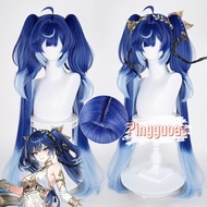 Wuthering Waves Iuno Cosplay Wig 100cm Long Ponytails Heat-Resistant Synthetic Hair