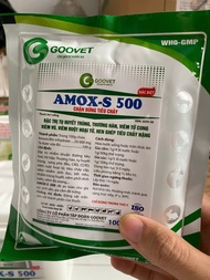 AMOX S500 50% viêm ruột hoại tử viêm tử cung viêm vú tụ huyết trùng hen ghép tiêu chảy... GOOVET gói