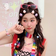 【E.five】 Candy-colored Starry Hairpin Girl Sweet Side Cute Bangs Clip Girl Heart Small E