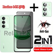 Realme 14X 5G 2in1 Tempered Glass Privacy For OPPO Realme14X 5G Realme 14 X Realme14 X 5G 2025 Scree