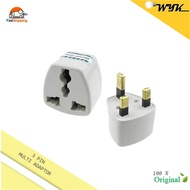 Universal 3 Pin Plug Adaptor 2 Pin US EU Multi Pin To 3 Pin UK International Adapter-TV-UK3PinPlug