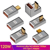 120W USB Type C OTG Adapter 10Gbps Data Transmission Type-C to USB-C Charging Converter For U Disk K
