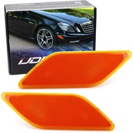 iJDMTOY OEM-Spec Amber Lens Front Bumper Side Marker Lamp Housings Compatible With Mercedes 2010-201