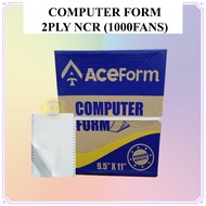 ACEFORM Computer Form - 2 ply NCR Computer Form (1000 Fans)