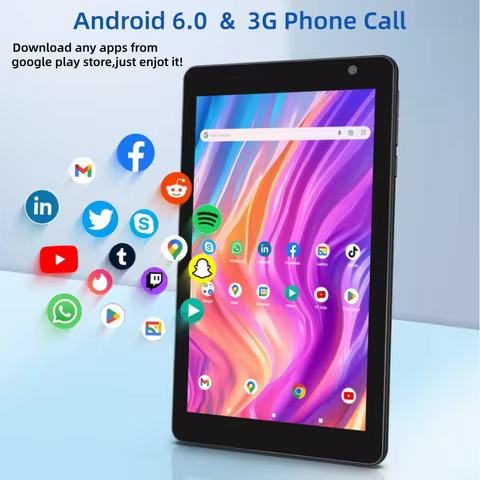 LF705 7" Android 6.0 Tablet For Kids 3G Phone Call 2GB RAM 16GB ROM MTK8735 Quad Core CPU 2 X Sim Ca