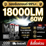 [จัดส่งจากกรุงเทพ] ของแท้ Y8 รุ่นใหม่20251คู่ หลอดไฟหน้าLedมินิโปรเจคเตอร์ รุ่นY8 Y9 Y6 ขั้ว H4 RHD 