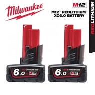 Milwaukee drill M12 XC6 High power output Red lithium 6Ah rechargeable li ion power tools battery ch
