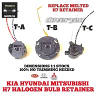 2X Kia Hyundai Mitsubishi H7 Bulb Retainer Holder / Power Supply Socket Adapter Cerato k3 Carens Out