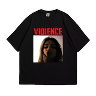 Wuts Store Tshirt Girls Violence Vol.2 T-Shirt Plesetan art Music Black Combed 24s