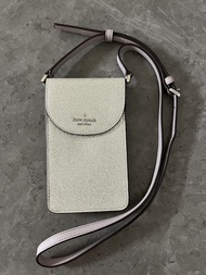 Kate Spade 銀色閃粉手機斜孭袋